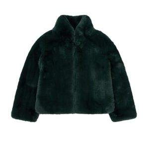 Apparis Julie Faux Fur Jacket - Emerald, small